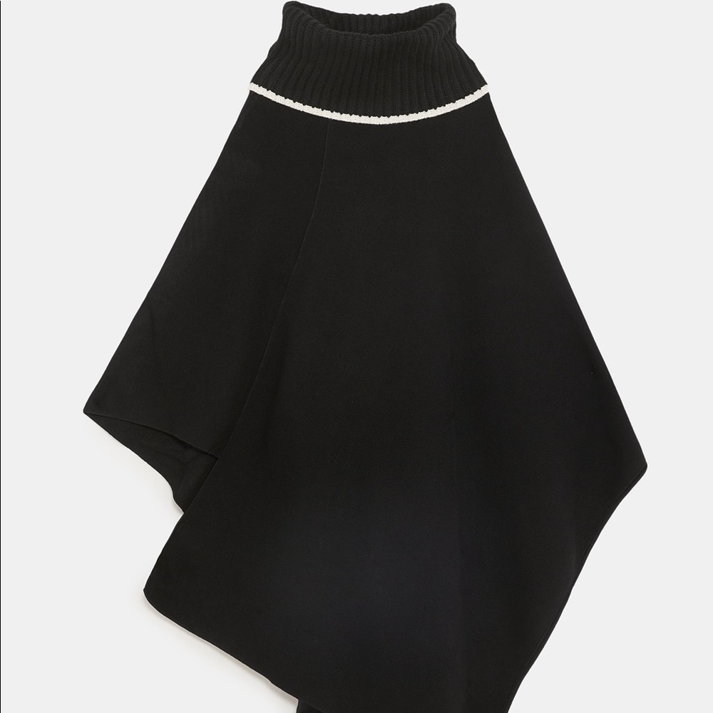 ZARA Roll Neck Poncho Cape